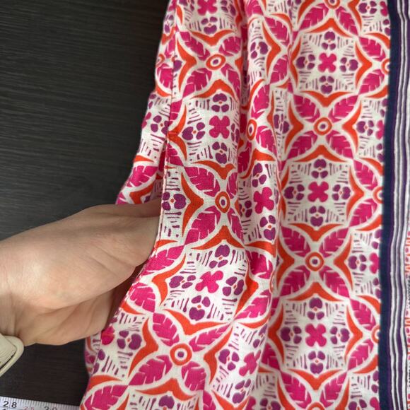 Tommy Bahama Dress Womens Medium Linen Shift Resort Cruise Preppy Tropical Boho - Picture 5 of 11